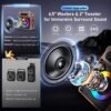 Karaoke Machine with 2 Wireless Microphones,【Upgraded 6.5"Woofer & 2"Tweeter】Portable Bluetooth 5.3 Karaoke Speaker, PA System with Bass/Treble/Echo Adjustment, Supports USB/AUX/TF/TWS for Home Party