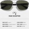 Ray-Ban RB3663 Square-Round Shaped Sunglasses for Men & Women with Official RAYBAN Eyewear Kit