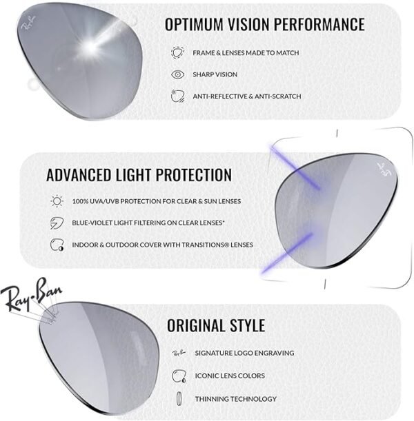 Ray-Ban RB3925 AVIATOR MAX Pilot Shaped Sunglasses for Men & Women with Official RAYBAN Eyewear Kit – Classic Timeless Design