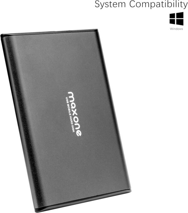 500GB Ultra Slim Portable External Hard Drive HDD USB 3.0 Compatible with PC, Laptop, Charcoal Grey