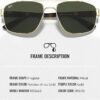 Ray-Ban RB3663 Square-Round Shaped Sunglasses for Men & Women with Official RAYBAN Eyewear Kit