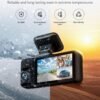 REDTIGER F17 4K 3 Channel Dash Cam, 5GHz WiFi Built-in GPS with 64GB Card, 2160P+1080P+1080P Front and Rear Inside, Triple Car Camera with 3 Inch Screen, IR Night Vision, G Sensor, WDR, Parking Mode