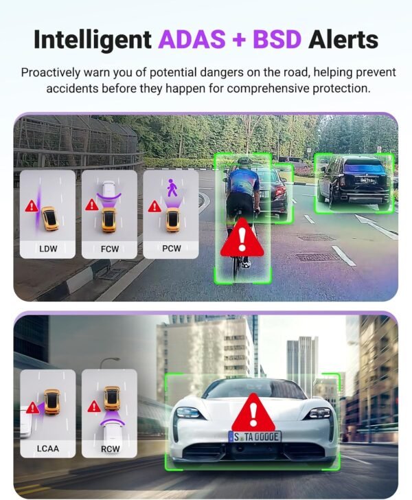 Vantrue S1 Pro Max 4K+4K Dash Cam Front and Rear, Dual 2160P Dash Camera with STARVIS 2 HDR PlatePix™ Night Vision, 5GHz WiFi, GPS Speed, 24/7 Parking Mode, ADAS/BSD, Optional LTE, Supports 1TB Max