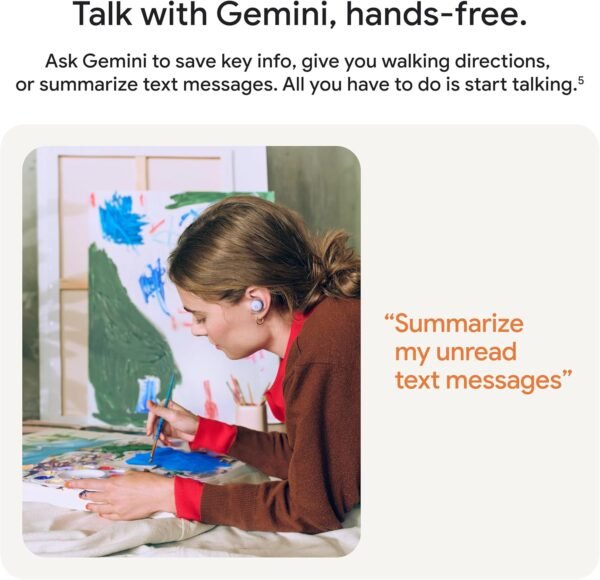 Google Pixel Buds 2a - Wireless Bluetooth Earbuds with Active Noise Cancellation and Transparency Mode - Lightweight, Comfortable Fit - 20-Hour Battery - Water Resistant - Built for Gemini - Hazel