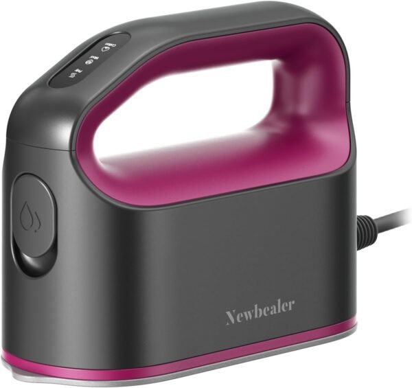 61DKmJ4VAjL._AC_SL1500_ Newbealer Smart Steam Iron for Clothes - 1200W Professional-Grade Turbocharged 3 Steam & 3 Dry Heat Modes, 45s Heat-Up, 6oz Tank, Auto-Off, Nonstick Ceramic Soleplate for Home, RV & Hotel (Gold)