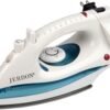 Jerdon Hotel Iron with Retractable Cord - Mid-Size, White Clothing Iron - Dual Auto Shut-Off - 7-Foot Retractable Cord - 1200 Watts