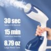 BEAUTURAL Steamer for Clothes, Portable Handheld Garment Fabric Wrinkles Remover, 30-Second Fast Heat-up, Auto-Off, Large Detachable Water Tank