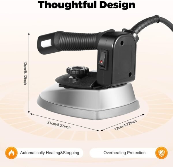 Professional Gravity Feed Industrial Electric Steam Iron,1200w Gravity Feed Steam Iron With 3l Large Capacity Tank & Scald-Prevention Plate,9 Exhaust Vents,For Dry Ironing Or Ironing With Steam.