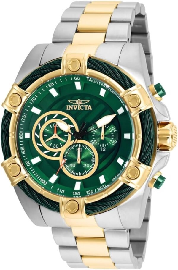 Invicta Men's Bolt Quartz Chronograph 52mm Watch with Stainless-Steel Strap, Gold