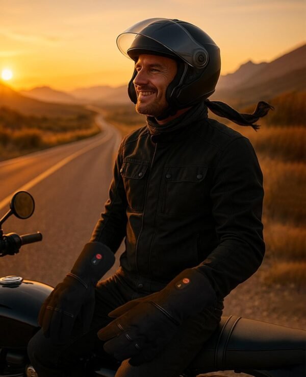 Heated Motorcycle Gloves - 7.4V 2200mAh Electric Winter Gear for Men & Women, Rechargeable for Motorcycle Commuting, Touring, Skiing & Outdoor, Windproof & Water-Resistant, Touchscreen Design