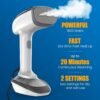 Powerful Handheld Fabric Steamer - 1800W with Fast Ceramic Heat-Up Plate, 2-in-1 Ironing & Wrinkle Remover, Steam Nozzle, Lint Brush - White, for US 120V Only