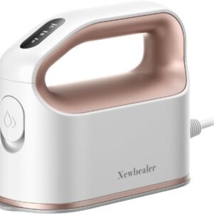 Newbealer Smart Steam Iron for Clothes - 1200W Professional-Grade Turbocharged 3 Steam & 3 Dry Heat Modes, 45s Heat-Up, 6oz Tank, Auto-Off, Nonstick Ceramic Soleplate for Home, RV & Hotel (Gold)