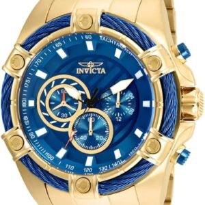 Invicta Men's Bolt Quartz Chronograph 52mm Watch with Stainless-Steel Strap, Gold