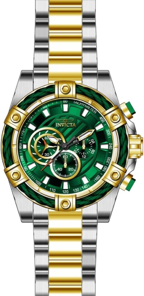 Invicta Men's Bolt Quartz Chronograph 52mm Watch with Stainless-Steel Strap, Gold