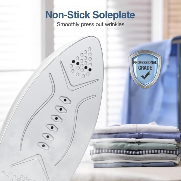 Sundu Mini Travel Iron with Steam,1000W Portable Non-Stick Soleplate Steam Samll Iron for Quilting & Sewing,300 Microsteam Holes,90ml water tank,lockable safety base,Digital Temperature Control-Yellow