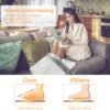 Double Sided Foot Warmer with LCD Display,Electric Feet Heating Pads for Women and Man with Non-Slip & Machine Washable,Electric Heated Foot Warmers with 8 Hrs Timer for Bed,Under Desk,Office,Home