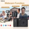 4K Digital Camera for Photography and Video, 2025 Latest 64MP Vlogging Camera for YouTube with 32G TF Card 180°Flip Screen Compact Travel Camera 16X Zoom, Anti-Shake,Suitable for Beginners, Black