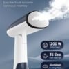BEAUTURAL Steamer for Clothes, Portable Handheld Garment Fabric Wrinkles Remover, Aluminun Heating Plate, 35-Second Fast Heat-up, Large Detachable Water Tank (Only for 120V)