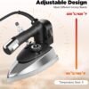 Professional Gravity Feed Industrial Electric Steam Iron,1200w Gravity Feed Steam Iron With 3l Large Capacity Tank & Scald-Prevention Plate,9 Exhaust Vents,For Dry Ironing Or Ironing With Steam.