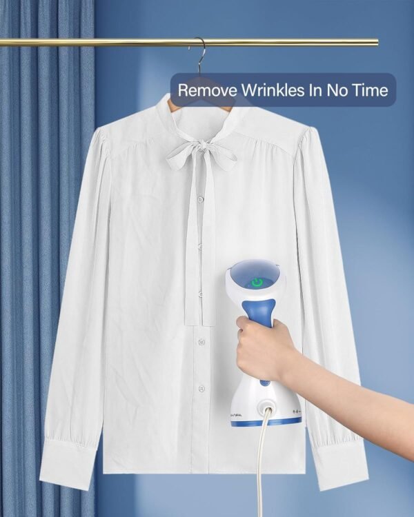 BEAUTURAL Steamer for Clothes, Portable Handheld Garment Fabric Wrinkles Remover, 30-Second Fast Heat-up, Auto-Off, Large Detachable Water Tank