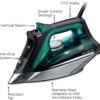 Rowenta Pro Master Stainless Steel Soleplate Steam Iron for Clothes, 210 g/min, 400 Microsteam Holes, Cotton, Wool, Poly, Silk, Linen, Nylon, 1775 Watts Iron Steamer for Clothes, Powerful Steam