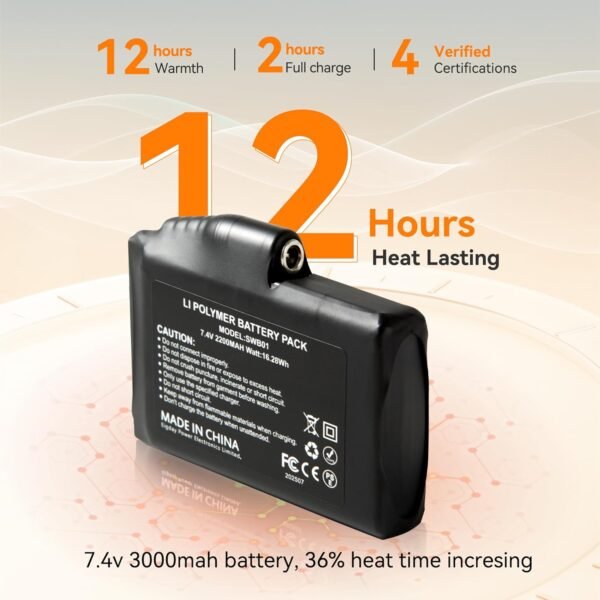 HEAT Heated Ski Gloves 2.0 for Men Women 7.4V 3000mAh Fast Charging Electric Rechargable Batteries 3M Thinsulate Waterproof Touchscreen Bluetooth App Snowboarding Ice Skating Gloves