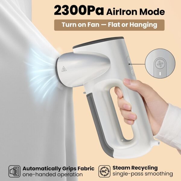 Neakasa Magic 1 Vacuum Steamer, Handheld Travel Garment Steamer for Clothes, 2300Pa Suction for Fabric Grip, Featuring Exclusive AirIron Technology (for 110-120V Use)