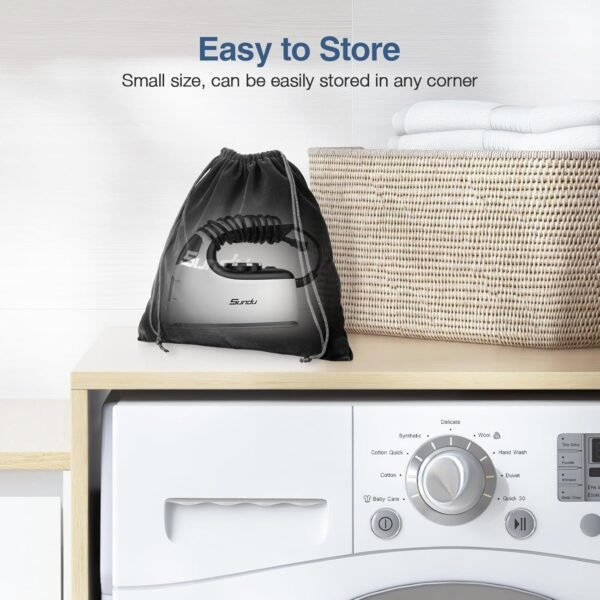 Sundu Mini Travel Iron with Steam,1000W Portable Non-Stick Soleplate Steam Samll Iron for Quilting & Sewing,300 Microsteam Holes,90ml water tank,lockable safety base,Digital Temperature Control-Yellow