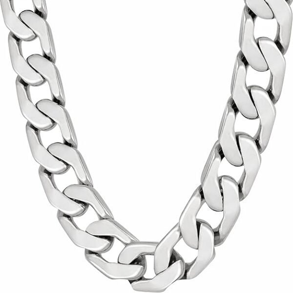 LIFETIME JEWELRY 11.5mm Flat Cuban Link Chain Necklace for Men 24k Real Gold Plated