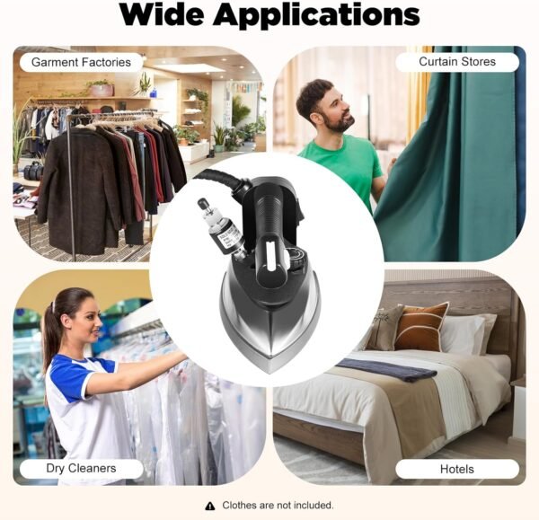 Professional Gravity Feed Industrial Electric Steam Iron,1200w Gravity Feed Steam Iron With 3l Large Capacity Tank & Scald-Prevention Plate,9 Exhaust Vents,For Dry Ironing Or Ironing With Steam.