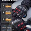 SAVIOR HEAT Heated Motorcycle Gloves for Men & Women, 7.4V 3000mAh Waterproof Heated Gloves with Rechargeable Battery Up to 10H for Winter Outdoor Riding, Cycling, Snowmobile