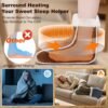 Electric Foot Warmer, Rapid Heating Pad for Feet, 6-Level Heating Feet Warmers Washable, Heated Slippers Christmas Gift for Women Men