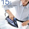 Sundu Steam Iron for Clothes with Rapid Heating Ceramic Coated Soleplate, 1500W with Precise Thermostat Dial, Self-Cleaning, Auto-Off, 15.21oz Water Tank for Home Clothes Ironing Use
