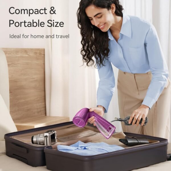 Steamer for Clothes, 1100W Clothes Steamer, Fast Wrinkle Removal with Large 300ml Tank, Ideal for All Fabrics, Easy to Use, Compact and Portable Travel Garment Steamer