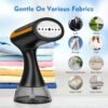 Steamer for Clothes, 1500W 300ml Water Tank 25s Quick Heat Portable Hand Held Clothes Garment Steamer for Home Travel (Black)