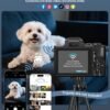 8K Digital Cameras for Photography - Autofocus 88MP WiFi Profession Camera with Dual-Lens - 16X Digital Zoom Photography Camera for YouTube with Lens Hood, Touch Screen, 2 Batteries & Charging Stand