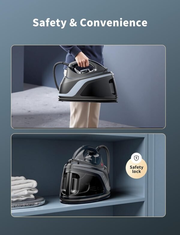 71VKINiUSoL._AC_SL1500_ Iron Steamer for Clothes,1600W Steam Station Professional Steam Iron For Clothes with 44 oz Tank, 400 microsteam holes, Built-In Pump, Ceramic baseplate,Iron Lock For Easy Carry