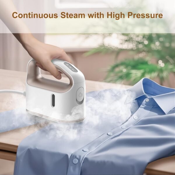 71WvrCILthL._AC_SL1500_ Newbealer Smart Steam Iron for Clothes - 1200W Professional-Grade Turbocharged 3 Steam & 3 Dry Heat Modes, 45s Heat-Up, 6oz Tank, Auto-Off, Nonstick Ceramic Soleplate for Home, RV & Hotel (Gold)