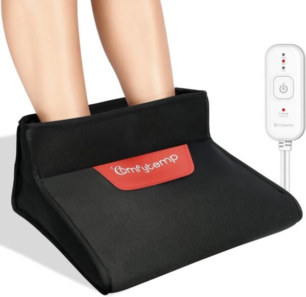 71aP3kfscCL._AC_SL1500_ Electric Heated Foot Warmer for Men and Women,3D Foot Heating Pad for Cold Feet Ankles Relief, Dry Heat Feet Sanua Under Desk 45Auto Shut Off with 3 Heat, Office Home Winter