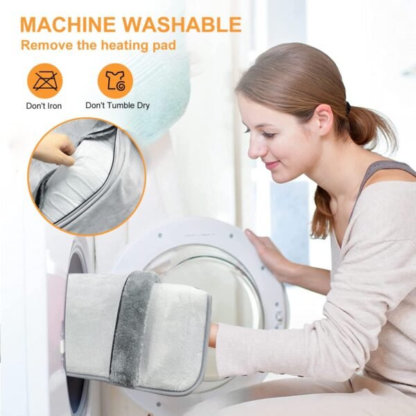 Double Sided Foot Warmer with LCD Display,Electric Feet Heating Pads for Women and Man with Non-Slip & Machine Washable,Electric Heated Foot Warmers with 8 Hrs Timer for Bed,Under Desk,Office,Home