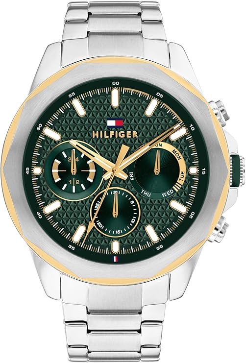 Tommy Hilfiger Men's Multifunction Quartz Watch – Stainless Steel Case, 5 ATM Water Resistant, Urban Style Timepiece, Gift for Him