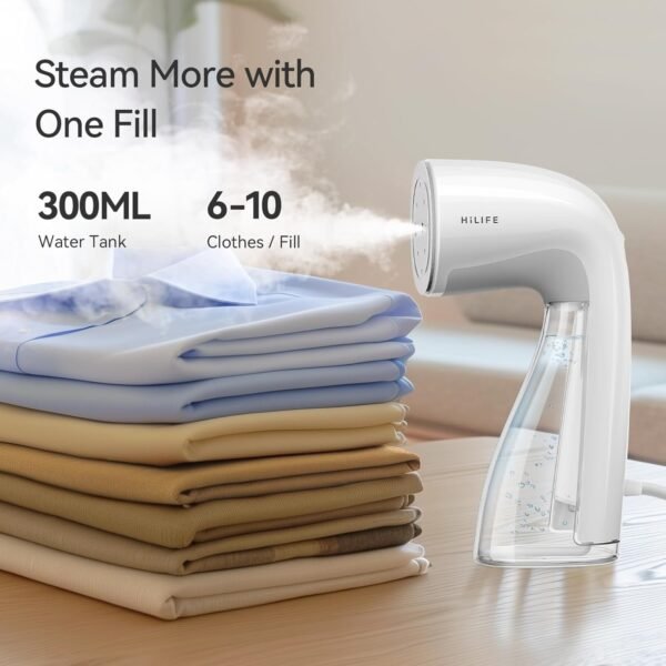 Upgraded Steamer for Clothes, Handheld Portable Design, 1100W Powerful Steam, 300ml Larger Tank & No Leak Tech, 30S Fast Heat-up, Quick Wrinkle Remover, Compact Size for Travel, ONLY 120V