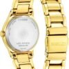 Citizen Ladies Eco-Drive Axiom Moden Eco, Gold-Tone Stainless Steel Bracelet Watch, Black Dial (Model