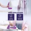 Steam Iron for Clothes, 1750W Iron with Rapid Heating, Non-Stick Ceramic Soleplate, Powerful Steam, Self-Cleaning, Auto-Off, Anti-Drip, 15.21oz Water Tank Ironing Clothes for Home, Purple