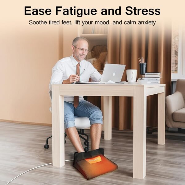 71mObkrLuQL._AC_SL1500_ Electric Heated Foot Warmer for Men and Women,3D Foot Heating Pad for Cold Feet Ankles Relief, Dry Heat Feet Sanua Under Desk 45Auto Shut Off with 3 Heat, Office Home Winter