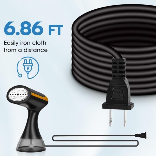 Steamer for Clothes, 1500W 300ml Water Tank 25s Quick Heat Portable Hand Held Clothes Garment Steamer for Home Travel (Black)