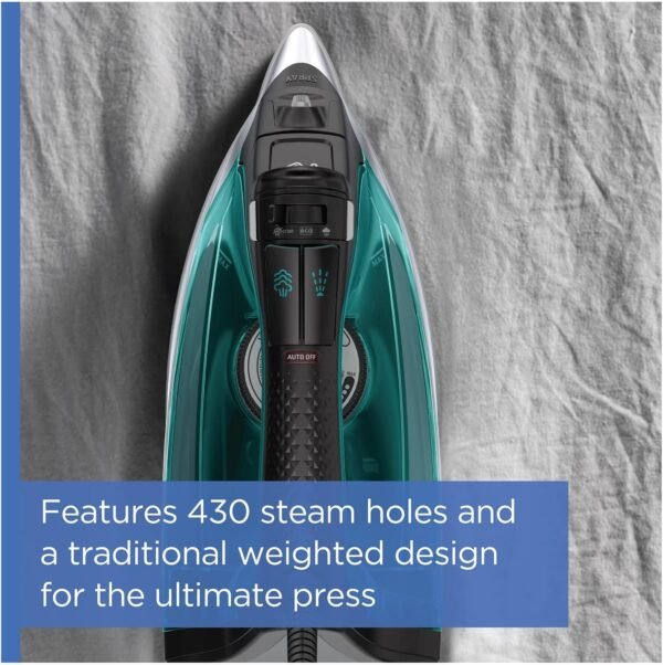 Rowenta Pro Master Stainless Steel Soleplate Steam Iron for Clothes, 210 g/min, 400 Microsteam Holes, Cotton, Wool, Poly, Silk, Linen, Nylon, 1775 Watts Iron Steamer for Clothes, Powerful Steam