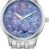 Citizen Women's Eco-Drive Calendrier, Moon Phase Diamond Accents Dial, Stainless Case and Bracelet Watch, Month/Day/Date
