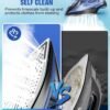 Sundu Steam Iron for Clothes with Rapid Heating Ceramic Coated Soleplate, 1500W with Precise Thermostat Dial, Self-Cleaning, Auto-Off, 15.21oz Water Tank for Home Clothes Ironing Use