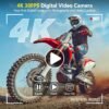 4K Digital Camera for Photography Autofocus, Upgraded 64MP WiFi Vlogging Camera for YouTube with 3" 180° Flip Screen, 16X Zoom, Compact Travel Cameras for Beginners with 32GB Card, 2 Batteries, Black